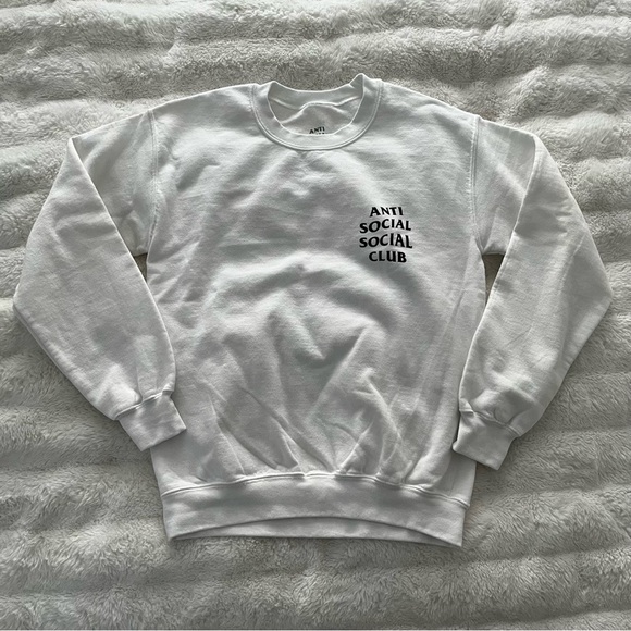 Anti Social Social Club Kkoch Sweatshirt Small White - Picture 2 of 4